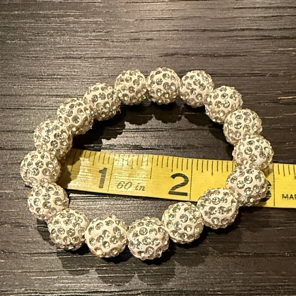Set of 5 Elegant Crystal Beaded Bracelets